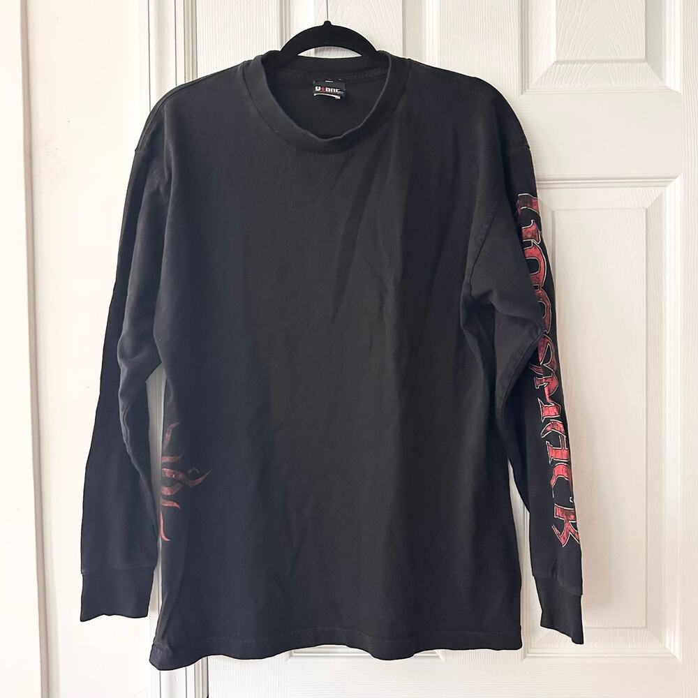 Vintage Y2K Giant Black Tag Godsmack Sun Warp Long Sleeve Crew Neck Tee Large